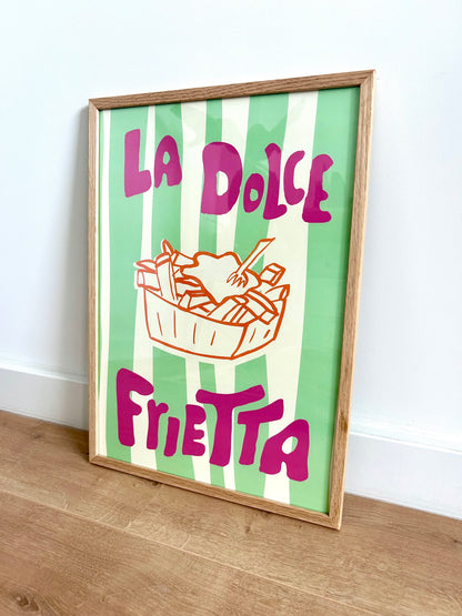 Poster - La Dolce Frietta - Groen