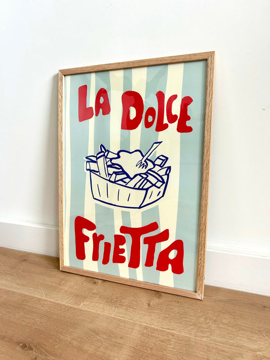 Poster - La Dolce Frietta - Blauw