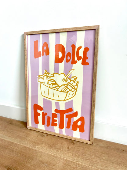 Poster - La Dolce Frietta - Paars