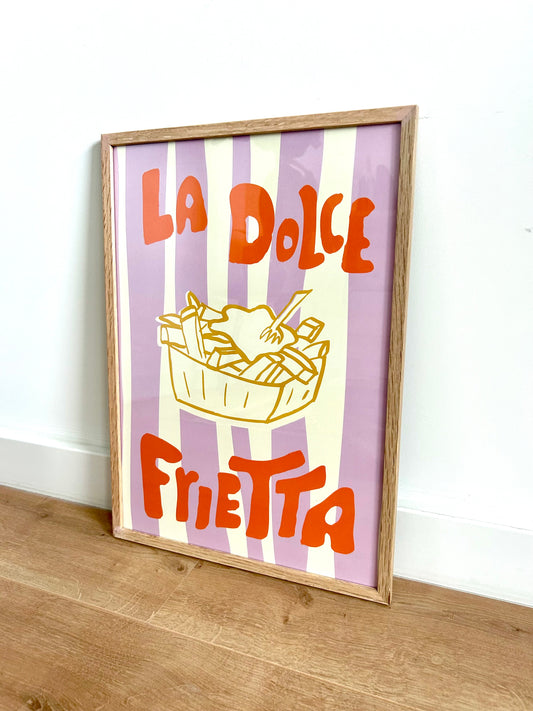 Poster - La Dolce Frietta - Paars
