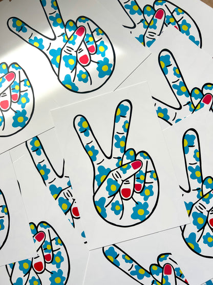 Poster - Peace vingers