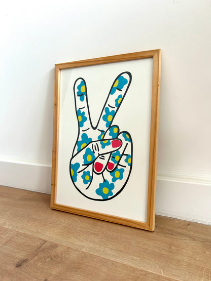 Poster - Peace vingers