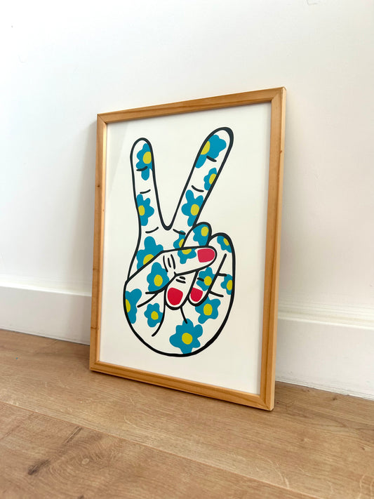 Poster - Peace vingers