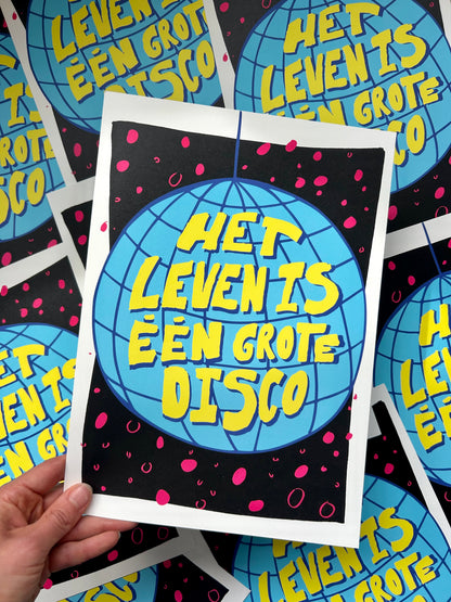 Poster - Het leven is een grote disco