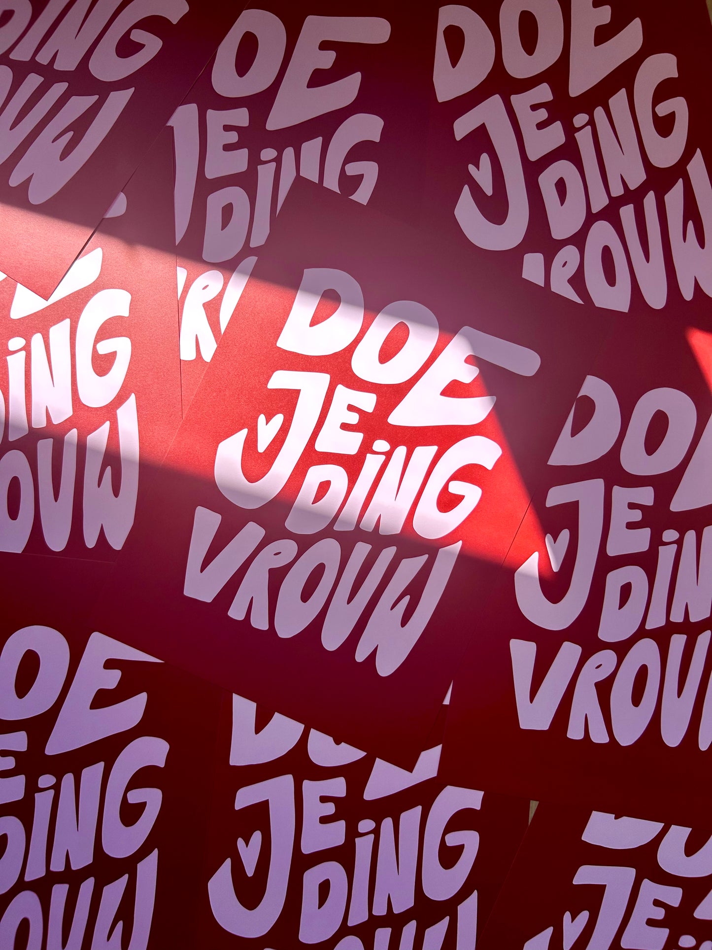Poster - Doe je ding vrouw