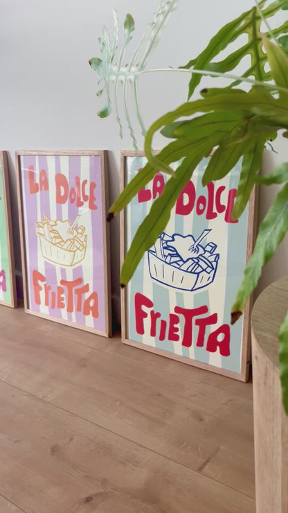 Poster - La Dolce Frietta - Paars