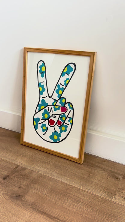 Poster - Peace vingers