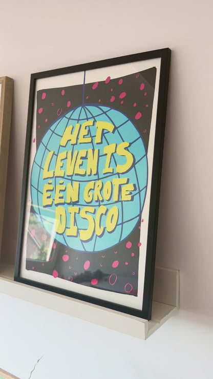 Poster - Het leven is een grote disco
